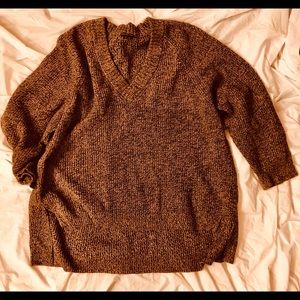 Oversized Express V-Neck Sweater